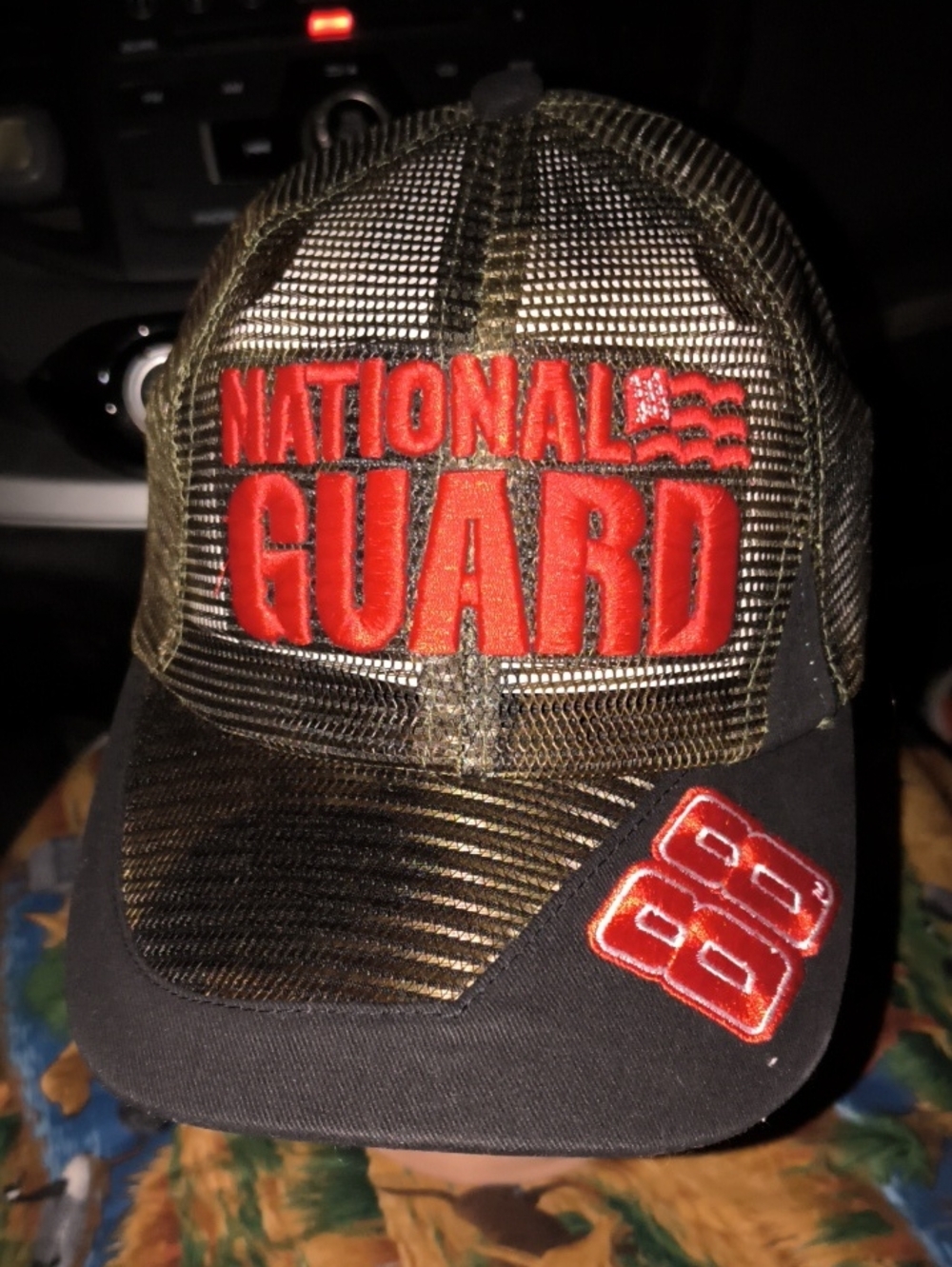 NASCAR National Guard Dale Earnhardt Jr#88 Embroidered All Mesh Strap-on Hat New